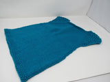 Handcrafted Knitted Sweater Teal Textured Lace Female Kids 6-8 -- New No Tags