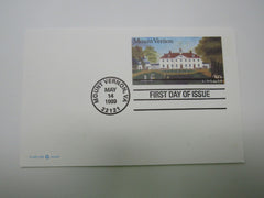 USPS Scott UX305 20c Mount Vernon First Day of Issue Postal Card -- New