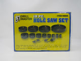 Drill Master 18 Piece Hole Saw Set 3/4-in to 5-in 94665 Vintage -- New