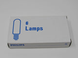 Philips 15W Tubular Incandescent Bulb T6 6 Count Clear 7BS610-P -- New