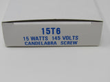 Philips 15W Tubular Incandescent Bulb T6 6 Count Clear 7BS610-P -- New