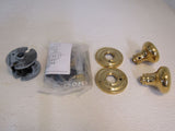 Baldwin Privacy Knob Set Non Lacquered Brass 2-3/8 in Set 5015031PRIV Brass -- New