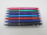 Pilot Frixion Ball Clicker Pens Fine 0.7-mm Gel Roller 7 Assorted Colors -- New
