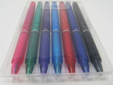 Pilot Frixion Ball Clicker Pens Fine 0.7-mm Gel Roller 7 Assorted Colors -- New