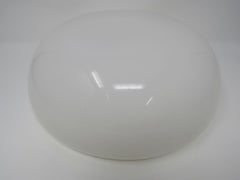 Designer 12-1/2-in Round Light Fixture Cover Shade White Vintage Glass -- Used