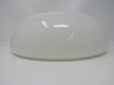 Designer 12-1/2-in Round Light Fixture Cover Shade White Vintage Glass -- Used