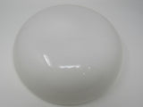 Designer 12-1/2-in Round Light Fixture Cover Shade White Vintage Glass -- Used