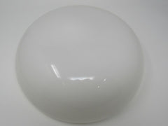 Designer 12-1/2-in Round Light Fixture Cover Shade White Vintage Glass -- Used