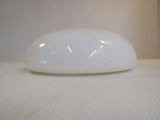 Designer 15-in Round Light Fixture Cover Shade White Vintage Glass -- Used