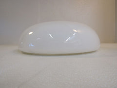 Designer 15-in Round Light Fixture Cover Shade White Vintage Glass -- Used
