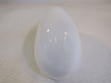 Designer Oblong Light Fixture Cover Shade 10in x 5in x 5in White Vintage Glass -- Used