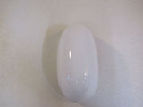 Designer Oblong Light Fixture Cover Shade 10in x 5in x 5in White Vintage Glass -- Used