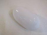 Designer Oblong Light Fixture Cover Shade 10in x 5in x 5in White Vintage Glass -- Used