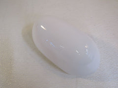 Designer Oblong Light Fixture Cover Shade 10in x 5in x 5in White Vintage Glass -- Used