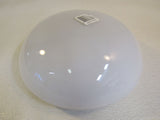 Designer 11-1/4-in Round Light Fixture Cover Shade White Vintage Glass -- Used
