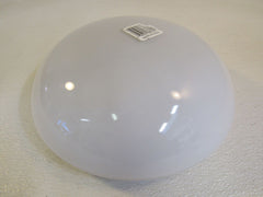 Designer 11-1/4-in Round Light Fixture Cover Shade White Vintage Glass -- Used