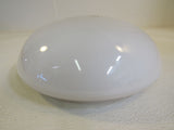 Designer 11-1/4-in Round Light Fixture Cover Shade White Vintage Glass -- Used