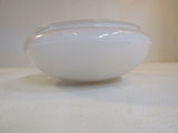 Designer 11-1/4-in Round Light Fixture Cover Shade White Vintage Glass -- Used