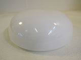 Designer 12-in Round Light Fixture Cover Shade White Vintage Glass -- Used