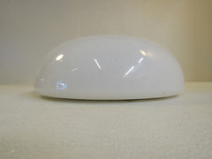 Designer 12-in Round Light Fixture Cover Shade White Vintage Glass -- Used