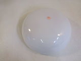 Designer 12-in Round Light Fixture Cover Shade White Vintage Glass -- Used