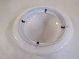 Designer 12-in Round Light Fixture Cover Shade White Vintage Glass -- Used