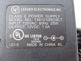 Leader Electronics Inc Power Supply Adapter Output 12VDC 60Hz 25W T481210RO3CT -- Used