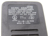 Standard AC DC Adapter Output 7.5V DC Input 120V AC 1200mA MKD-48752100 -- Used