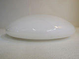 Designer Saucer Shaped Light Fixture Cover Shade 15-in White Vintage Glass -- Used