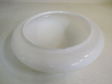 Designer Saucer Shaped Light Fixture Cover Shade 15-in White Vintage Glass -- Used