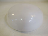 Designer Round Light Fixture Cover Shade 12-1/2-in White Vintage Glass -- Used
