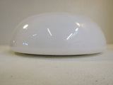 Designer Round Light Fixture Cover Shade 12-1/2-in White Vintage Glass -- Used