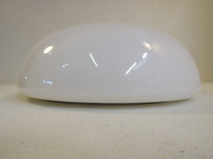 Designer Round Light Fixture Cover Shade 12-1/2-in White Vintage Glass -- Used