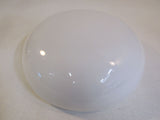 Designer Round Light Fixture Cover Shade 15-in White Vintage Glass -- Used