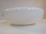 Designer Round Light Fixture Cover Shade 15-in White Vintage Glass -- Used