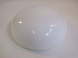 Designer Round Light Fixture Cover Shade 12-3/4-in White Vintage Glass -- Used