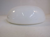 Designer Round Light Fixture Cover Shade 12-3/4-in White Vintage Glass -- Used