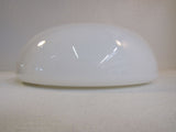 Designer Round Light Fixture Cover Shade 12-3/4-in White Vintage Glass -- Used