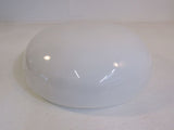Designer Round Light Fixture Cover Shade 15in White Vintage Glass -- Used