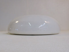 Designer Round Light Fixture Cover Shade 15in White Vintage Glass -- Used