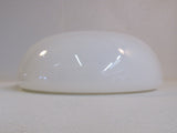 Designer Round Light Fixture Cover Shade 13in White Vintage Glass -- Used