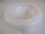 Designer Round Light Fixture Cover Shade 13in White Vintage Glass -- Used