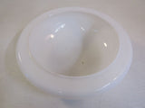 Designer Round Light Fixture Cover Shade 13in White Vintage Glass -- Used