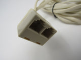 Standard Phone Cable 2 Port Splitter With Cable 25 ft RJ 11 -- Used