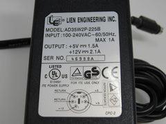 Lien Engineering Inc Adapter Output +5V +12A Input 100-240VAC AD35W2P-225B -- Used