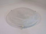 Contemporary 20in Ceiling Light Fixture Halogen Frosted/White T359 -- Used