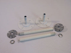 Standard Threaded Mounting Hardware And Plates White Metal -- Used