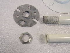 Standard Threaded Mounting Hardware And Plates White Metal -- Used