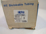 Alpha Wire 2in Shrinkable Tubing Two 4 Foot Lengths Black FIT-221 -- New