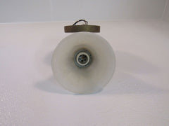 Contemporary 6in Wall Sconce Light Accent Frosted/Antique Gold Single Bulb -- Used